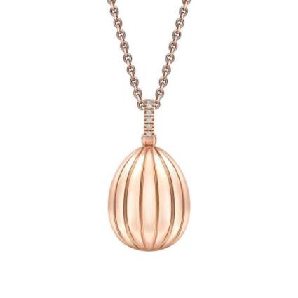 Gold Dome Pendant Necklace